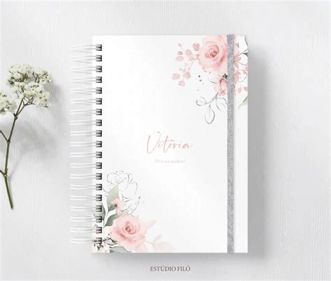 Caderno Personalizado Floral