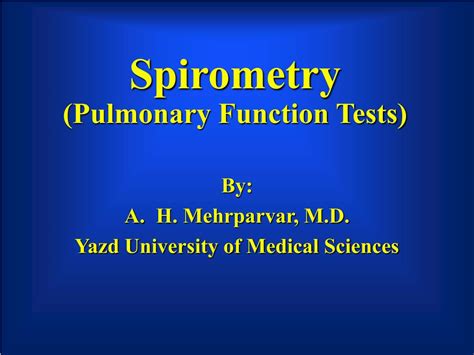 Ppt Spirometry Pulmonary Function Tests Powerpoint Presentation