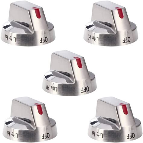 5 Pcs Dial Gas Stove Control Knob For Samsung Range Oven Stove Replace