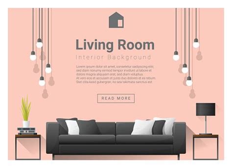 Modern Living Room Interior Background 6 Stock Clipart | Royalty-Free ...