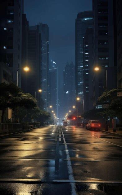 Premium Photo | View of a Abandoned City Road at Night