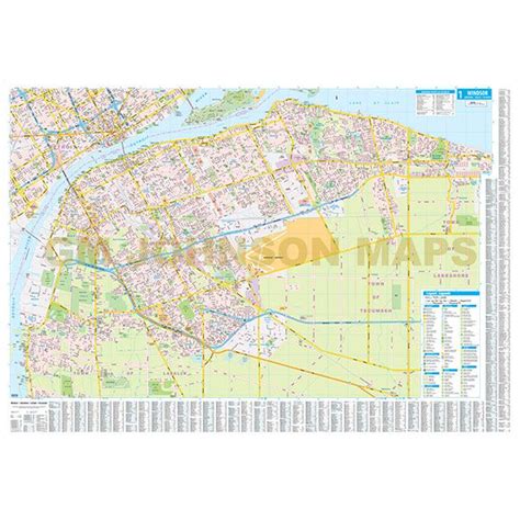 Windsor Essex County Ontario Street Map Gm Johnson Maps