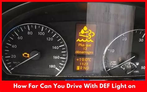 How Far Can You Drive With Def Light On The Truck How