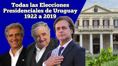 Todas Las Elecciones Presidenciales De Uruguay🇺🇾 1922 A 2019 Youtube