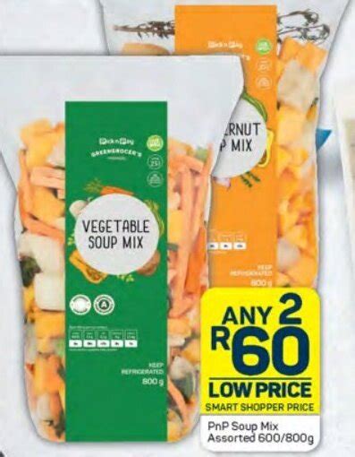 Pnp Soup Mix Assorted 600800g Offer At Pick N Pay