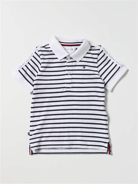 Tommy Hilfiger Striped Polo T Shirt White Tommy Hilfiger T Shirt