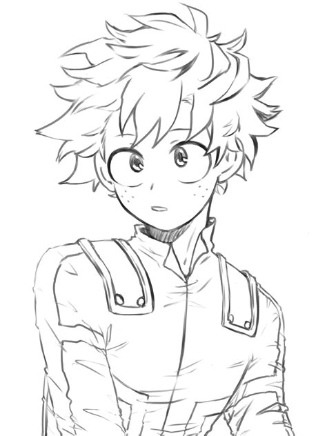 Deku Mha Line Art