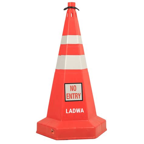 Ladwa Nilkamal Road Traffic Safety Cone With No Entry Sign Safety Cone