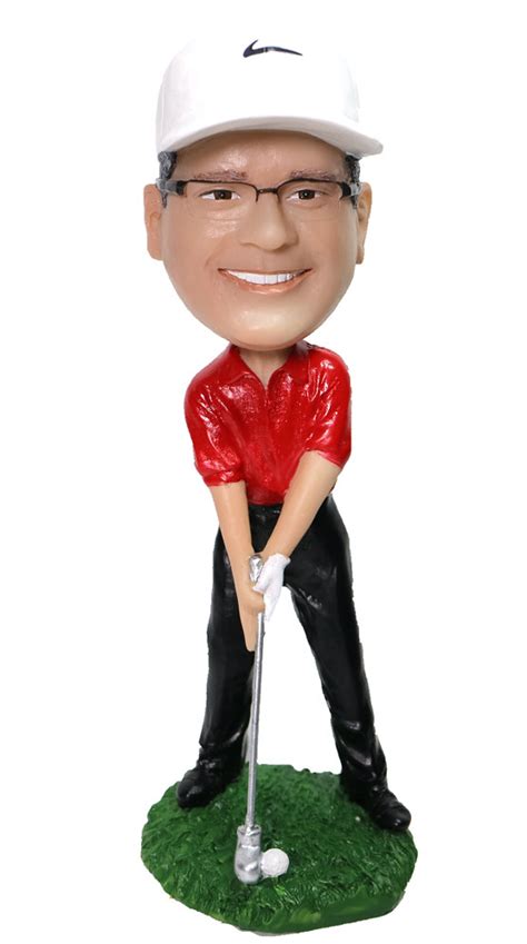 Custom Bobblehead Golfer Boss Playing Golf [73n] 67 24 Custom Bobbleheads Personalized