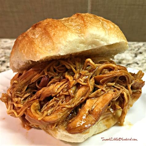 Easy Slow Cooker Root Beer Bbq Chicken 3 Ingredients Sweet Little Bluebird