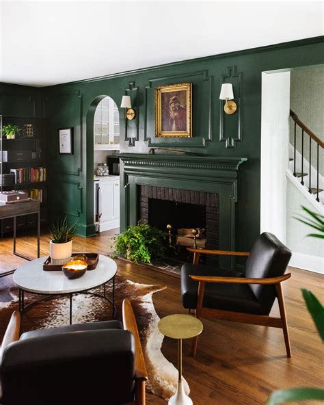 A Sophisticated Space Dark Green Living Room Living Room Green Dark