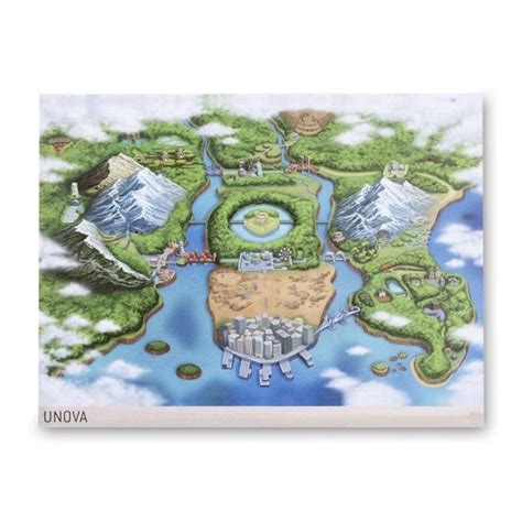 Unova Pokémon Region Maps Poster | Pokémon Center Official Site