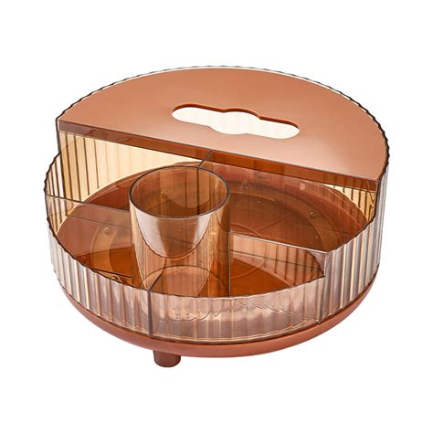 Rotatable Cosmetic Makeup Rack Organizer, Container Storage Case for