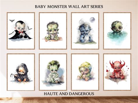 Baby Monster Art Print Set, Nursery Decor, Baby Monsters Prints ...