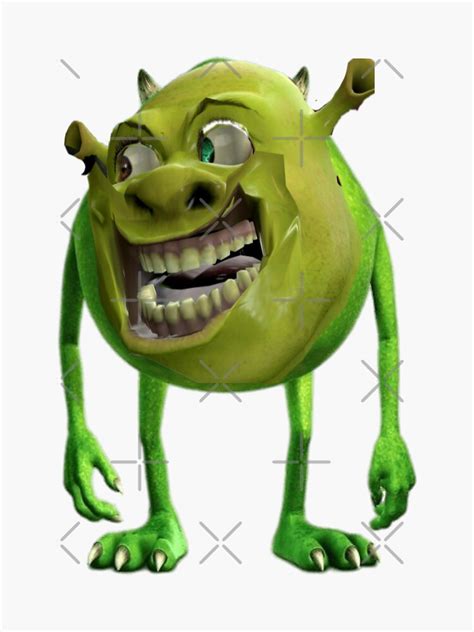 Shrek Wazowski Meme Bruh Moment Sticker For Sale By Lebebart Redbubble