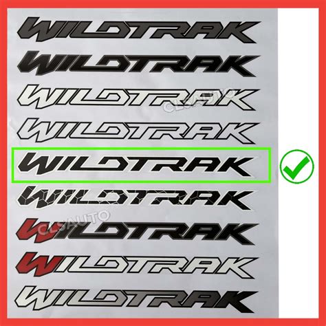 Wildtrak Sticker Side Door Ford Ranger Raptor Wild Trak Wildtrack Body