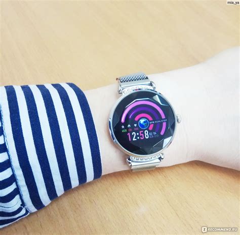 Смарт часы SCOMAS Luxury Women Smart Watch Diamond Glass Heart Rate ...