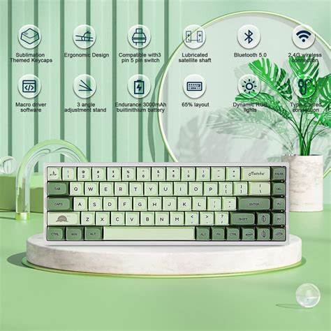 BOYI WK Hot Swappable RGB Mechanical Keyboard Wireless Bluetooth G Wired Type C Tri