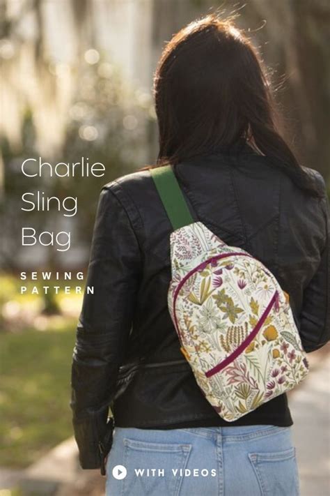 The Back Of A Woman S Shoulder Bag With Flowers On It And Text Charie