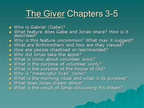 22 The Giver Chapter 18 ElihRumesa