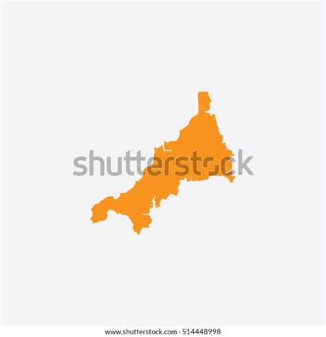 Map Cornwall Vector Illustration 库存矢量图（免版税）514448998 Shutterstock