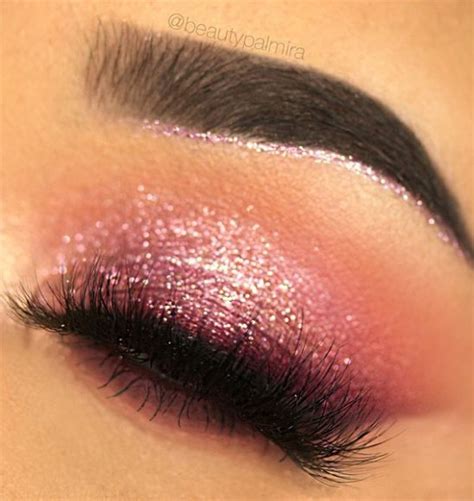 65 Pretty Eye Makeup Looks Glitter Pink Makeup