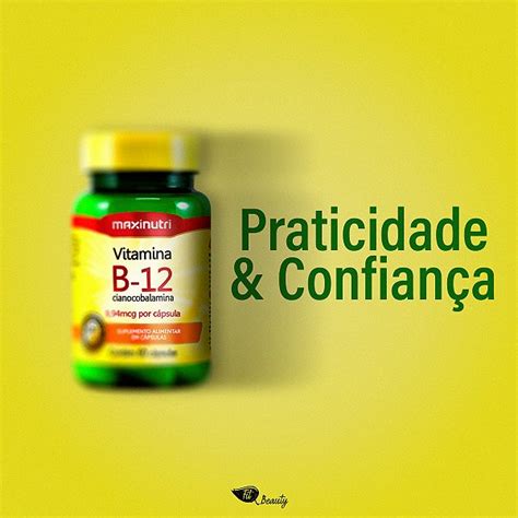 Vitamina B 12 60 Cápsulas Maxinutri MUV Viva em Movimento