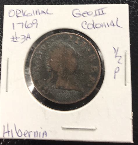 Rare 1769 George III Hibernia Half Penny EBay