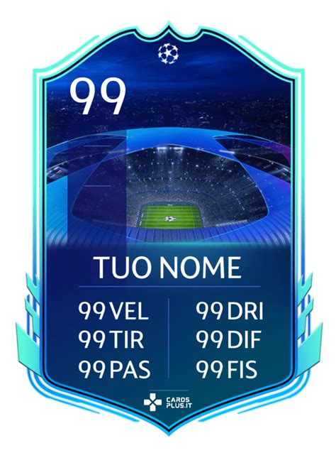 FIFA 23 Ultimate Team FUT UCL RTTK Card Stampa Card Personalizzabile