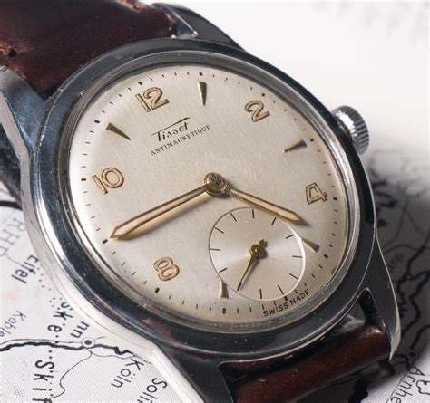 Wts Tissot Antimagnetique 35mm 1950 Stunning Military Dress Watch