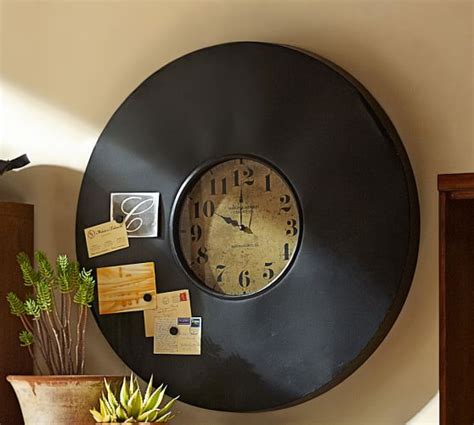 Industrial Chalkboard Wall Clock Pottery Barn