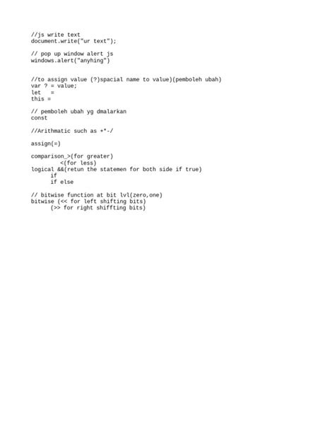 Js Syntax | PDF