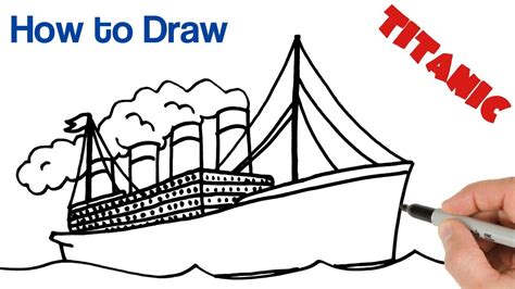 How To Draw Titanic Super Easy Art Tutorial For Beginners Youtube