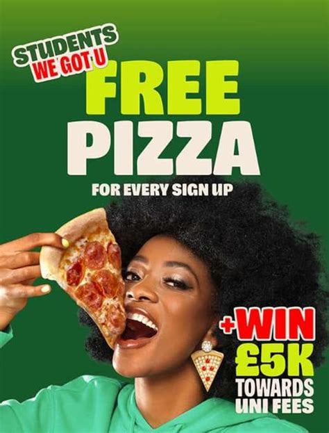 Free Papa Johns Small Pizza For Students