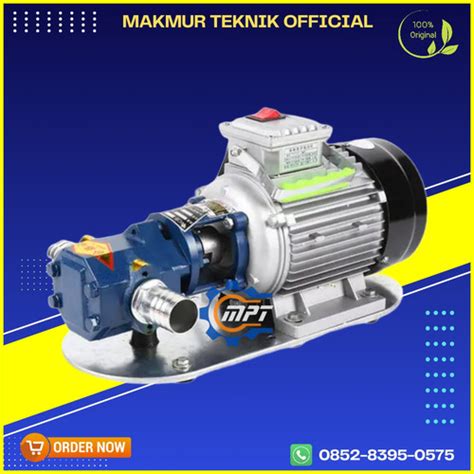 Jual Gear Pump WCB 100 Pompa Oli Cairan Kental Solar Minyak 1 5HP 220V