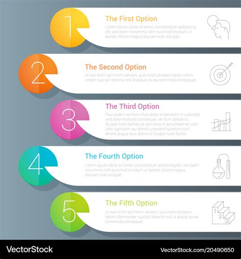 Step By Step Template Royalty Free Vector Image