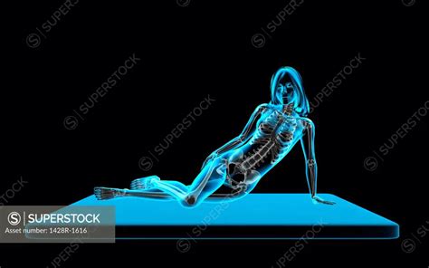 Nude Woman Reclining On Side X Ray Image SuperStock