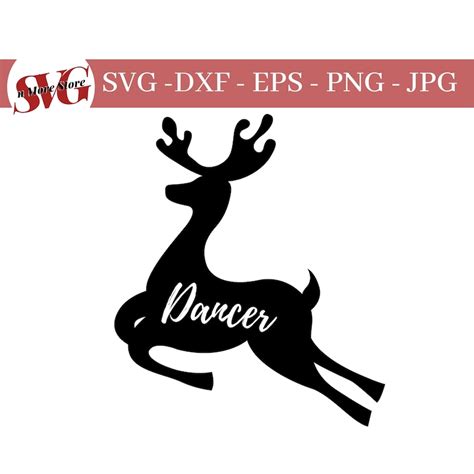 9 Santa's Reindeer SVG Dasher Dancer Prancer Vixen - Etsy