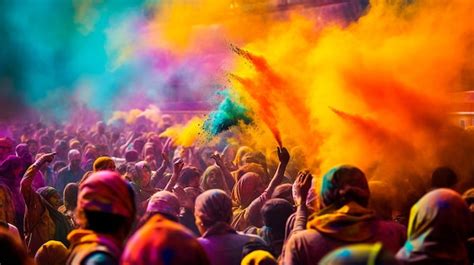 Premium AI Image | Holi celebration in Nepal or India