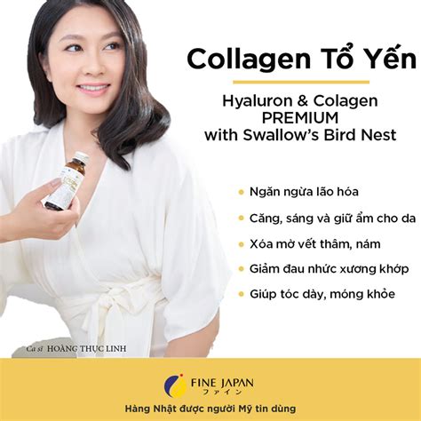 Combo 6 hộp Nước uống Collagen Yến Fine Japan H C Premium with