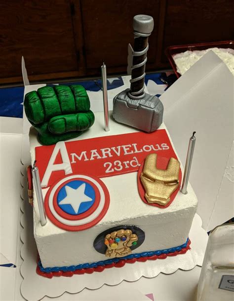 Happy Birthday Thor Hammer Cake Thor Hammer And Helmet Design Cake