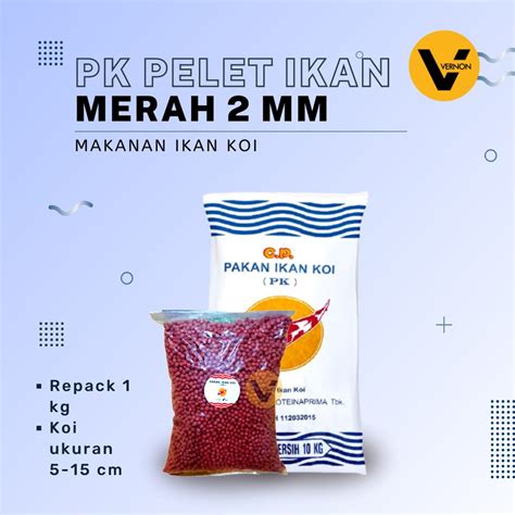 Jual Repack Makanan Pakan Ikan Koi Pk Pelet Ikan Merah Mm Mm Berat