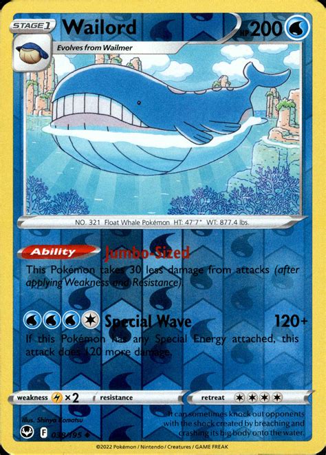 Pokemon Wailord Card