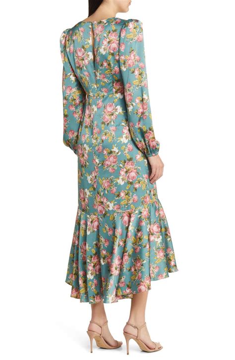 Astr The Label Floral Print Long Sleeve Midi Dress Nordstromrack