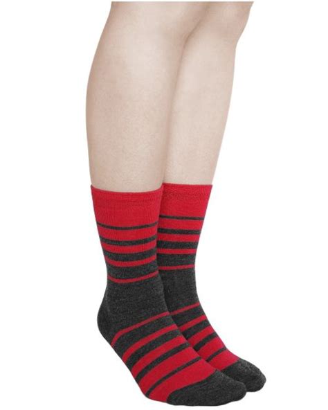 Womens Merino Wool Socks With Stripes Vitsocks