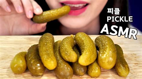 Asmr Pickle 피클 리얼사운드 먹방 Extreme Crunchy Eating Sounds No Talking Korean Mukbang Youtube