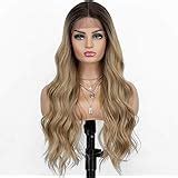 Amazon K Ryssma Ash Blonde Lace Front Wig Dark Roots Ombre