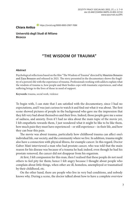 PDF The Wisdom Of Trauma