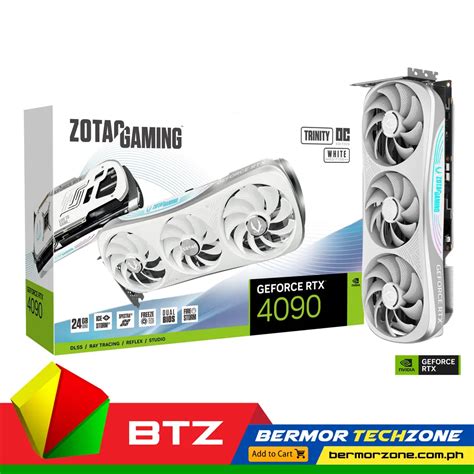 Zotac Gaming Geforce Rtx 4090 Trinity Oc White Edition Graphics Card Bermor Techzone