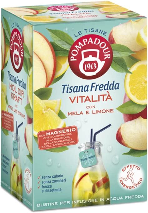 Pompadour Tisana Fredda Vitalit Mela E Limone Infuso Freddo